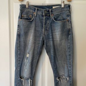 ALL SAINTS CIGARETTE DAMAGED SKINNY JEANS